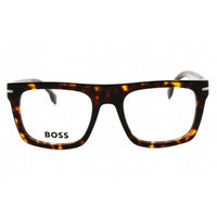 Hugo Boss Men's Eyeglasses - Havana Plastic Square Full Rim Frame | BOSS 1597 0086 00 ,