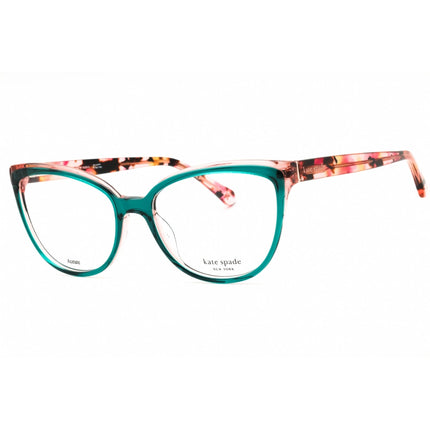 Kate Spade Women's Eyeglasses - Green/Blush Plastic Cat Eye Frame | LUCINDA 0IWB 00 ,