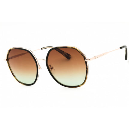 Longchamp Women's Sunglasses - Rose Gold/Green Camouflage Metal Frame | LO163S 749 ,