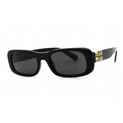 Miu Miu Women's Sunglasses - Black Acetate Rectangular Full Rim | 0MU 08ZS 1AB5S0 ,
