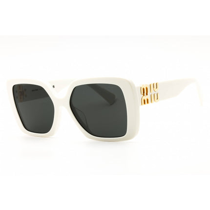 Miu Miu Women's Sunglasses - White Acetate Butterfly Full Rim Frame | 0MU 10YS 1425S0 ,