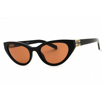 Miu Miu Women's Sunglasses - Black Acetate Cat Eye Full Rim Frame | 0MU A04S 16K10I ,