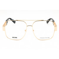 Moschino Women's Eyeglasses - Yellow Gold Metal Aviator Full Rim | MOS639 0000 00 ,