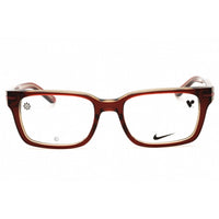 Nike Men's Eyeglasses - Cedar/Amber Laminate Rectangular Full Rim | NIKE 7174 617 ,