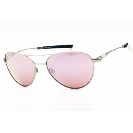Nike Men's Sunglasses - Satin Silver Aviator Frame | NIKE ACE DRIVER I E EV24042 902 ,