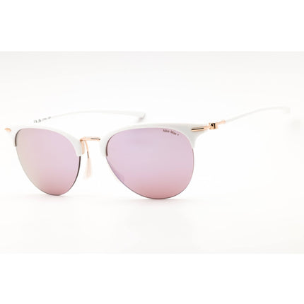 Nike Women's Sunglasses - Summit White Round Half Rim Frame | NIKE DIVOT E EV24039 101 ,