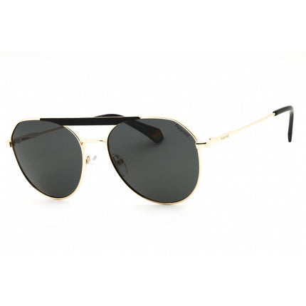Polaroid Core Unisex Sunglasses - Gold Black Metal Aviator | PLD 6211/S/X 0RHL M9 ,