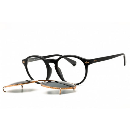 Polo Ralph Lauren Men's Eyeglasses - Shiny Black Round Full Rim | 0PH4218F 500187 ,