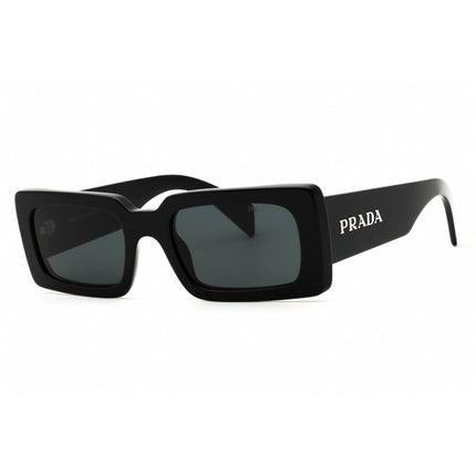 Prada Unisex Sunglasses - Black Acetate Rectangular Full Rim Frame | 0PR A07S 1AB5S0 ,