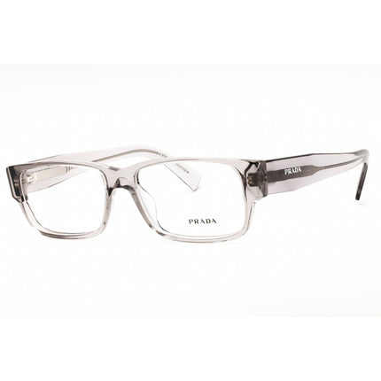 Prada Men's Eyeglasses - Transparent Grey Acetate Rectangular Frame | 0PR B09V 16Z1O1 ,