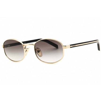 Prada Women's Sunglasses - Pale Gold Metal Oval Shape Full Rim Frame | 0PR B53S ZVN02C ,