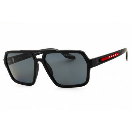 Prada Sport Men's Sunglasses - Black Rubber Irregular Full Rim Frame | 0PS 01XS DG002G ,