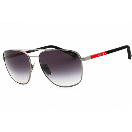 Prada Sport Men's Sunglasses - Gunmetal Metal Aviator Full Rim Frame | 0PS 54ZS 5AV09U ,