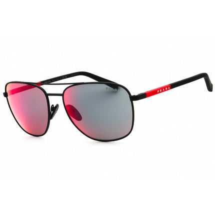 Prada Sport Men's Sunglasses - Rubbered Black Metal Aviator Frame | 0PS 54ZS DG008F ,