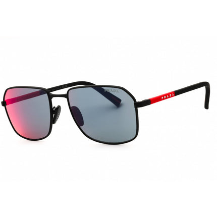 Prada Sport Men's Sunglasses - Rubber Black Metal Irregular Frame | 0PS A51S DG008F ,