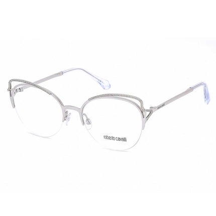 Roberto Cavalli Women's Eyeglasses - Shiny Palladium Metal Cat Eye Frame | RC5076 016 ,