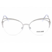 Roberto Cavalli Women's Eyeglasses - Shiny Palladium Metal Cat Eye Frame | RC5076 016 ,