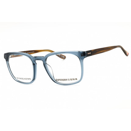 Superdry Men's Eyeglasses - Blue Crystal Plastic Square Full Rim Frame | SDO-2015 105 ,