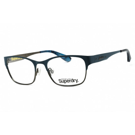 Superdry Women's Eyeglasses - Blue/Gunmetal Metal Rectangular Frame | SDO-MIA 006 ,