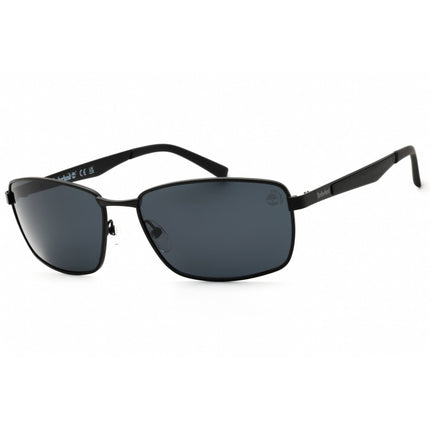 Timberland Men's Sunglasses - Matte Black Metal Rectangular Full Rim | TB9233 02D ,