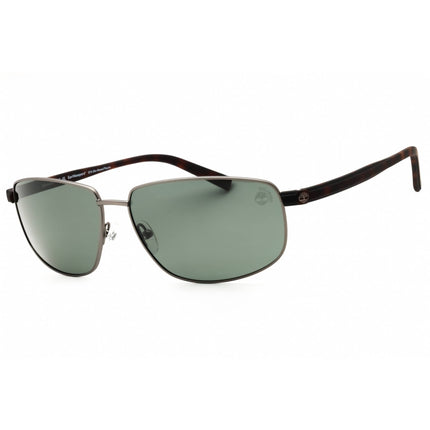 Timberland Men's Sunglasses - Shiny Gunmetal Metal Rectangular Frame | TB9325 09R ,