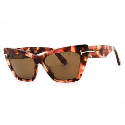 Tom Ford Women's Sunglasses - Coloured Havana Acetate Cat Eye Full Rim | FT0871 55J ,