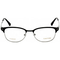 Tom Ford Men's Eyeglasses - Black Ruthenium Titanium Oval Full Rim Frame | FT5381 005 ,