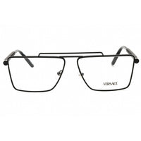 Versace Men's Eyeglasses - Matte Black Metal Rectangular Full Rim Frame | 0VE1295 1433 ,