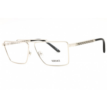 Versace Men's Eyeglasses - Silver Metal Rectangular Full Rim Frame | 0VE1295 1000 ,