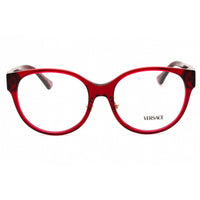 Versace Women's Eyeglasses - Transparent Bordeaux Plastic Round Frame | 0VE3351D 5430 ,