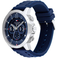 Tommy Hilfiger Men's Watch - Luca Quartz Navy Dial Silicone Rubber Strap | 1710489 ,