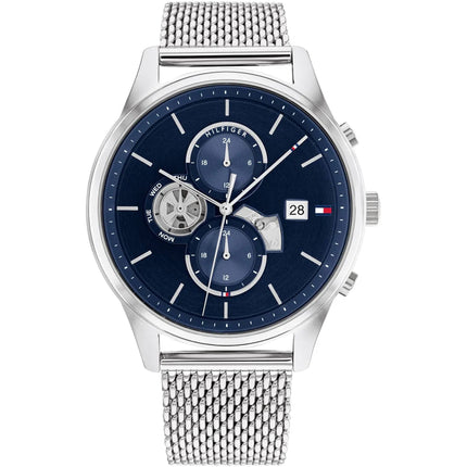 Tommy Hilfiger Men's Watch - Weston Quartz Navy Dial Silver Mesh Bracelet | 1710504 ,