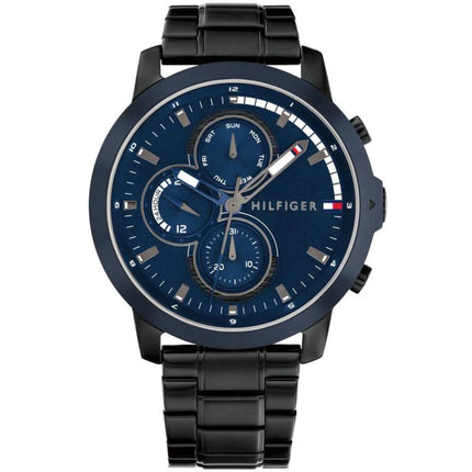 Tommy Hilfiger Men's Watch - Jameson Quartz Blue Dial Black Steel Bracelet | 1792049 ,