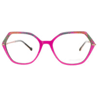 Coco Song Women's Eyeglasses - Pink Plastic Geometric Frame | SWEET MAMA CV257.02-09 ,