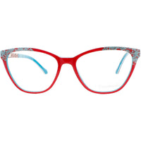 Coco Song Women's Eyeglasses - Red/Turquoise Frame | MOONLIGHT SHADOW CV251.02-09 ,
