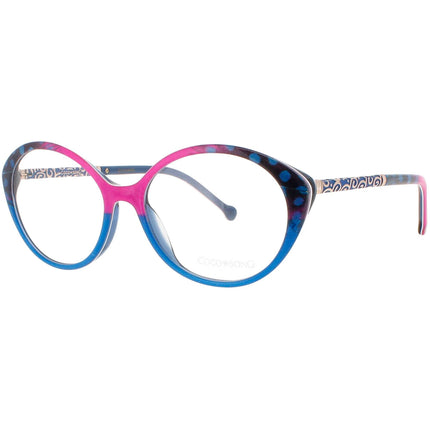 Coco Song Women's Eyeglasses - Blue/Pink Plastic Oval | RUNNING JEANS CV253.03-09 ,
