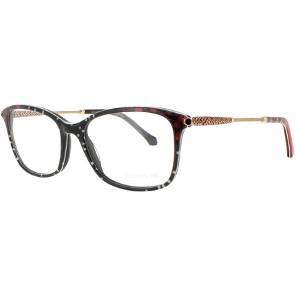 Coco Song Women's Eyeglasses - Black/Red/Gold Cat Eye Frame | SHANTY TOWN CV248.01-09 ,