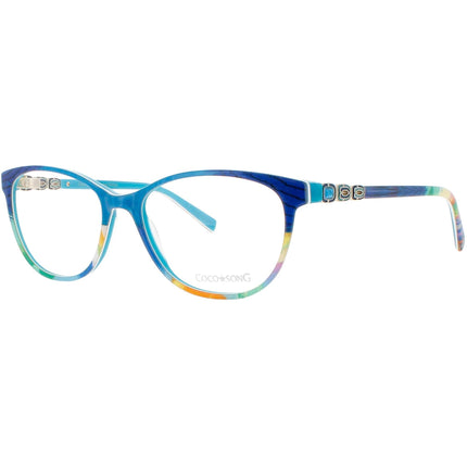 Coco Song Women's Eyeglasses - Blue/Turquoise Full Rim Frame | SHERRY RED CV254.03-09 ,