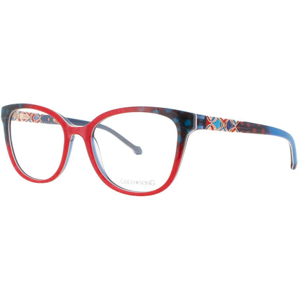 Coco Song Women's Eyeglasses - Red/Blue Plastic Cat Eye | SOMETHING COOL CV255.02-09 ,