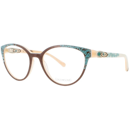 Coco Song Women's Eyeglasses - Brown/Nude Plastic Cat Eye | SWING ALONE CV256.03-09 ,