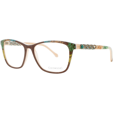 Coco Song Women's Eyeglasses - Brown/Multi Plastic Square | BLUE EYES CV230.04-09 ,