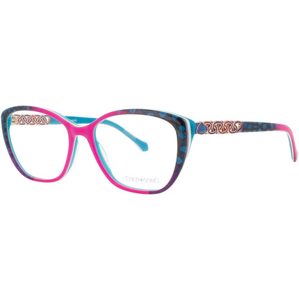 Coco Song Women's Eyeglasses - Pink/Purple/Blue Cat Eye | JUST JULIET CV236.02-09 ,