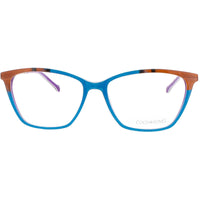 Coco Song Women's Eyeglasses - Blue/Brown Cat Eye Frame | TRUE PRINCESS CV240.03-09 ,