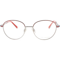 Coco Song Women's Eyeglasses - Red/Silver Metal Round Frame | WITHOUT ME CV242.01-09 ,