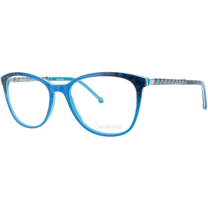Coco Song Women's Eyeglasses - Blue/Turquoise Cat Eye Frame | YORK BLUES CV243.01-09 ,