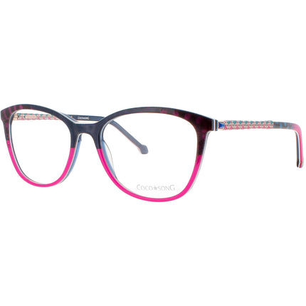 Coco Song Women's Eyeglasses - Pink/Blue Plastic Cat Eye | YORK BLUES CV243.04-09 ,
