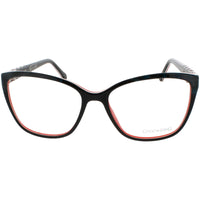 Coco Song Women's Eyeglasses - Black/Red Cat Eye Frame | AMAZING SEASON CV220.01-09 ,