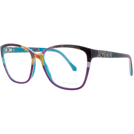 Coco Song Women's Eyeglasses - Multi Plastic Cat Eye | AMAZING SEASON CV220.03-09 ,