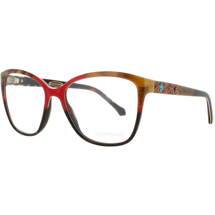 Coco Song Women's Eyeglasses - Red/Black/Brown Frame | AMAZING SEASON CV220.04-09 ,