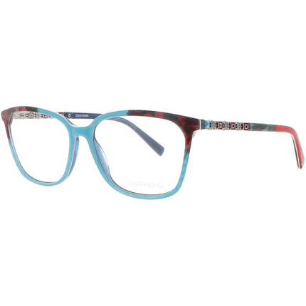 Coco Song Women's Eyeglasses - Blue/Red Rectangular Frame | CLEAR WATER CV210.03-09 ,